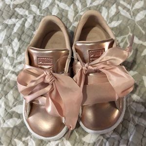 Rose Gold Kids Puma sneakers